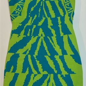 Fashion Nova Green and Blue dress with Dynamic Tie-Dye - size medium NWT